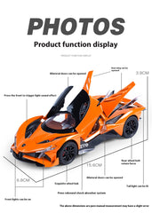 ELMAS 1:32 Scale Apollo EVO Alloy Toy Model with Lights - Al Masam Stationery LLC