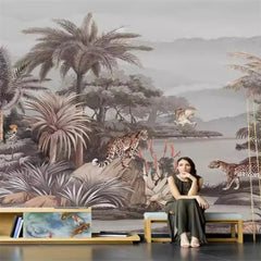 ELMAS Custom Southeast Asian Rainforest Mural Wallpaper - Al Masam Stationery LLC