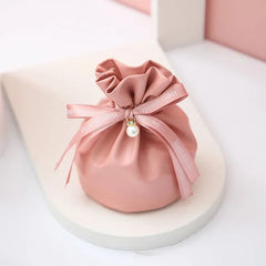 ELMAS Shrinked Leather Candy Bag Wedding Favors Gifts - Al Masam Stationery LLC