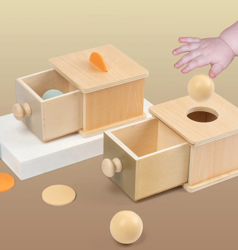 ELMAS Montessori Toys Wooden Object Permanence Box 5 in 1 - Al Masam Stationery LLC
