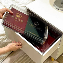 ELMAS Transparent Acrylic A4 Paper Storage Box Organizer - Al Masam Stationery LLC