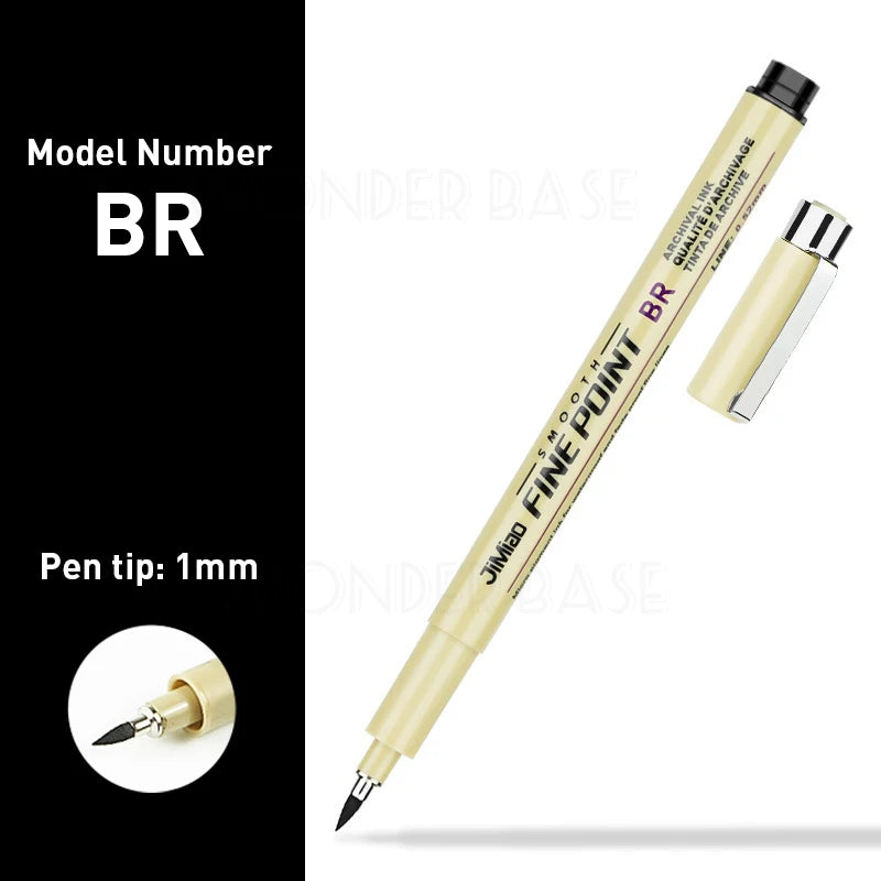 ELMAS 12 Nib Micron Ink Markers for Precision Art - Al Masam Stationery LLC