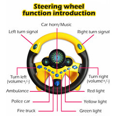 ELMAS Infant Shining Electric Steering Wheel Toy for Kids - Al Masam Stationery LLC