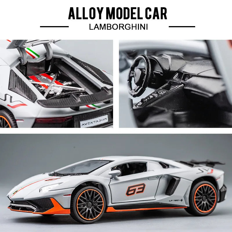 ELMAS 1:32 Lamborghini Aventador SVJ Diecast Model Car - Al Masam Stationery LLC