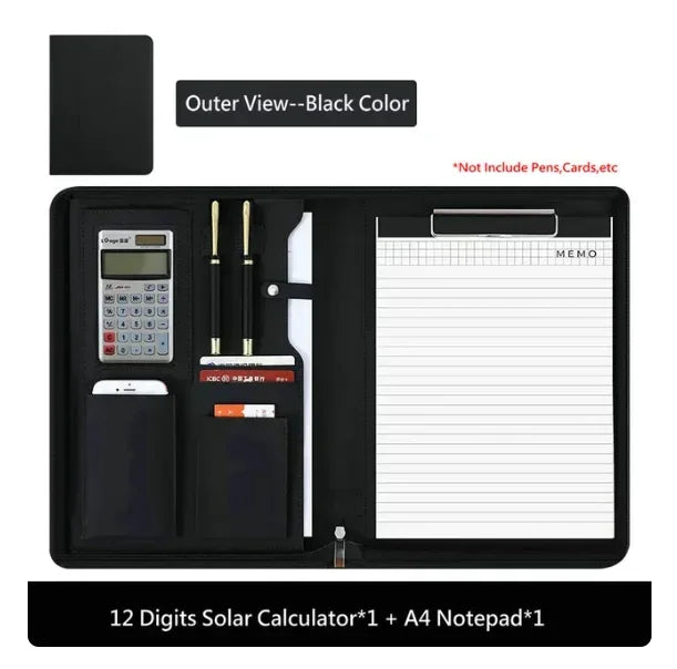 ELMAS Premium A4 Leather Padfolio & Organizer - Al Masam Stationery LLC