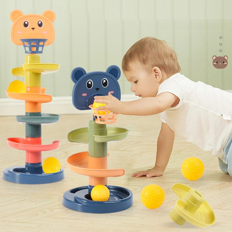 ELMAS Montessori Toys Baby Track Rolling Ball Sensory Toy - Al Masam Stationery LLC