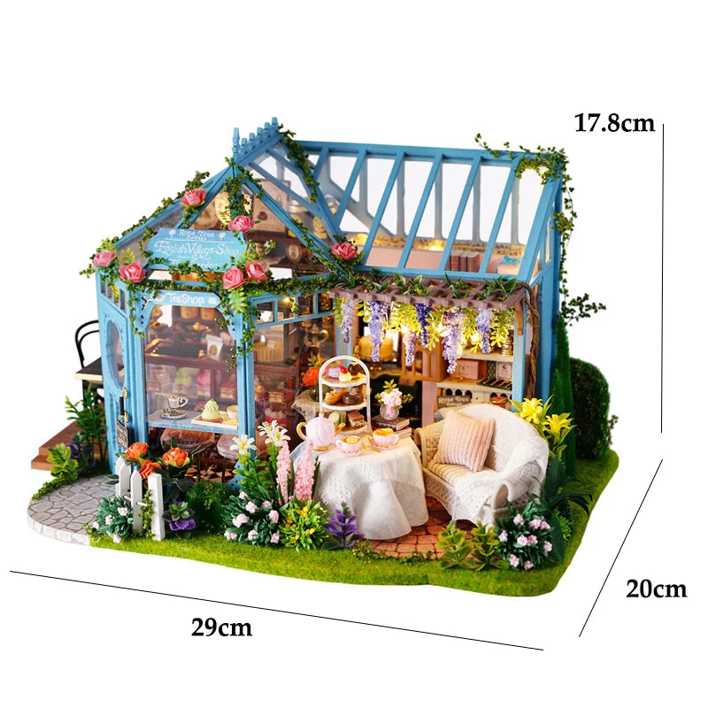 ELMAS Enchanting DIY Mini Dollhouse with LED Lights - Al Masam Stationery LLC