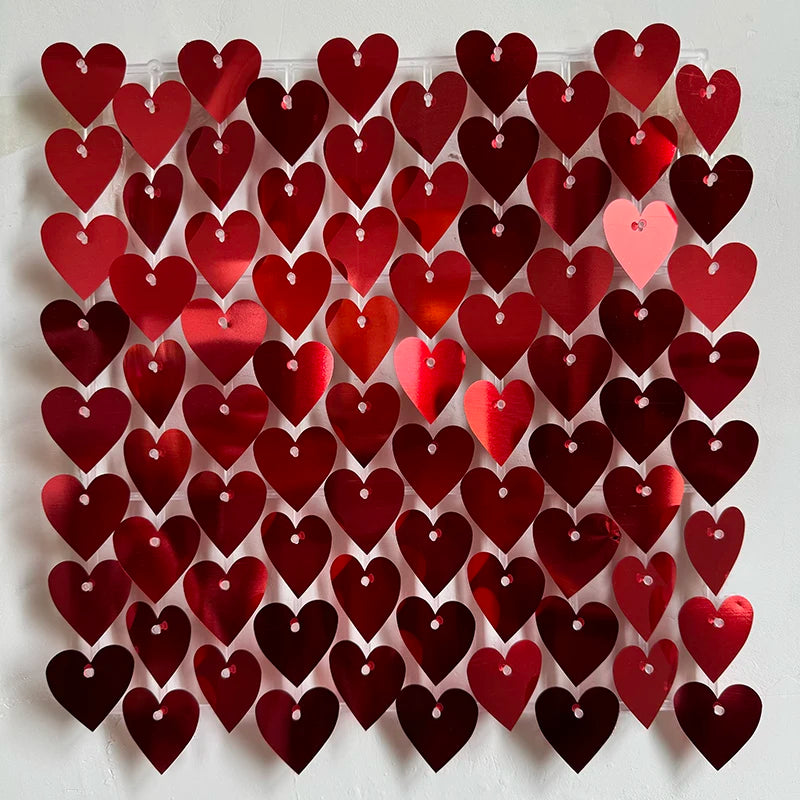 ELMAS Heart-Shaped Glitter Sequins Wall Panels 6/12/24Pc - Al Masam Stationery LLC