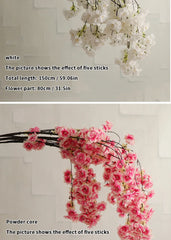 ELMAS Elegant Cherry Blossom Silk Branch Decor