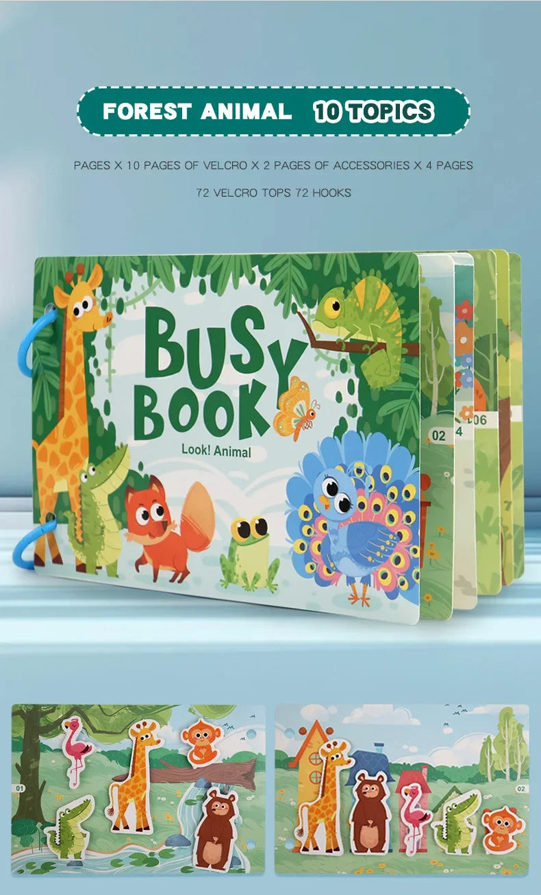 ELMAS Montessori Baby Busy Book for Early Learning Fun - Al Masam Stationery LLC