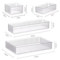 ELMAS Clear Multi-Purpose Storage Organizer Box