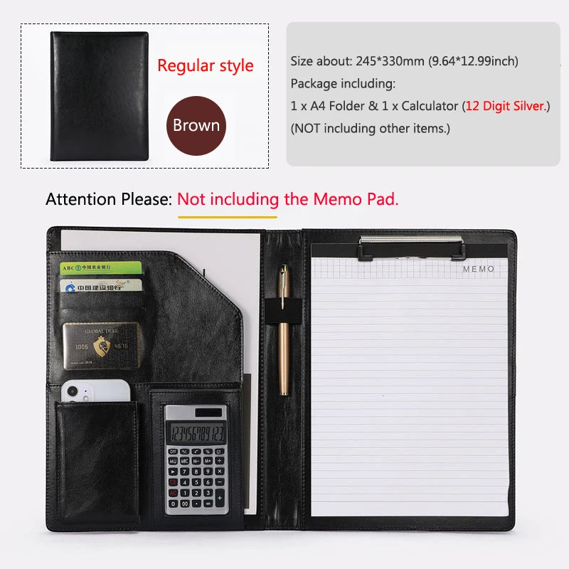 ELMAS Executive Leather Padfolio for Professionals - Al Masam Stationery LLC