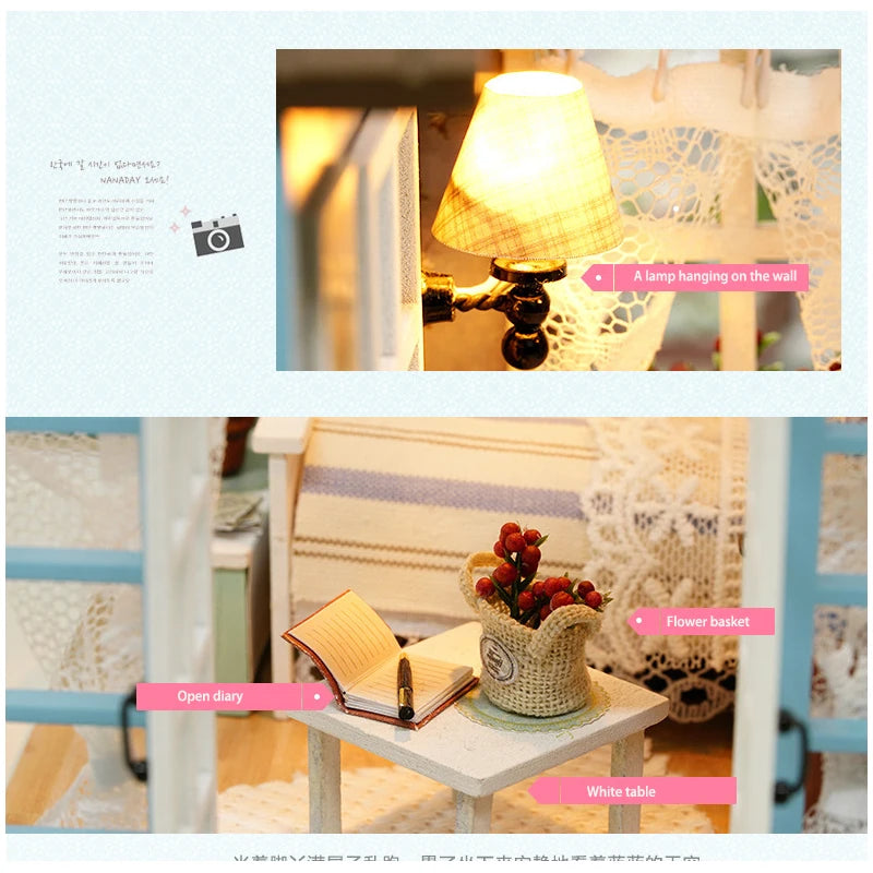 ELMAS Creative Miniature Dollhouse Kit with Furniture - Al Masam Stationery LLC