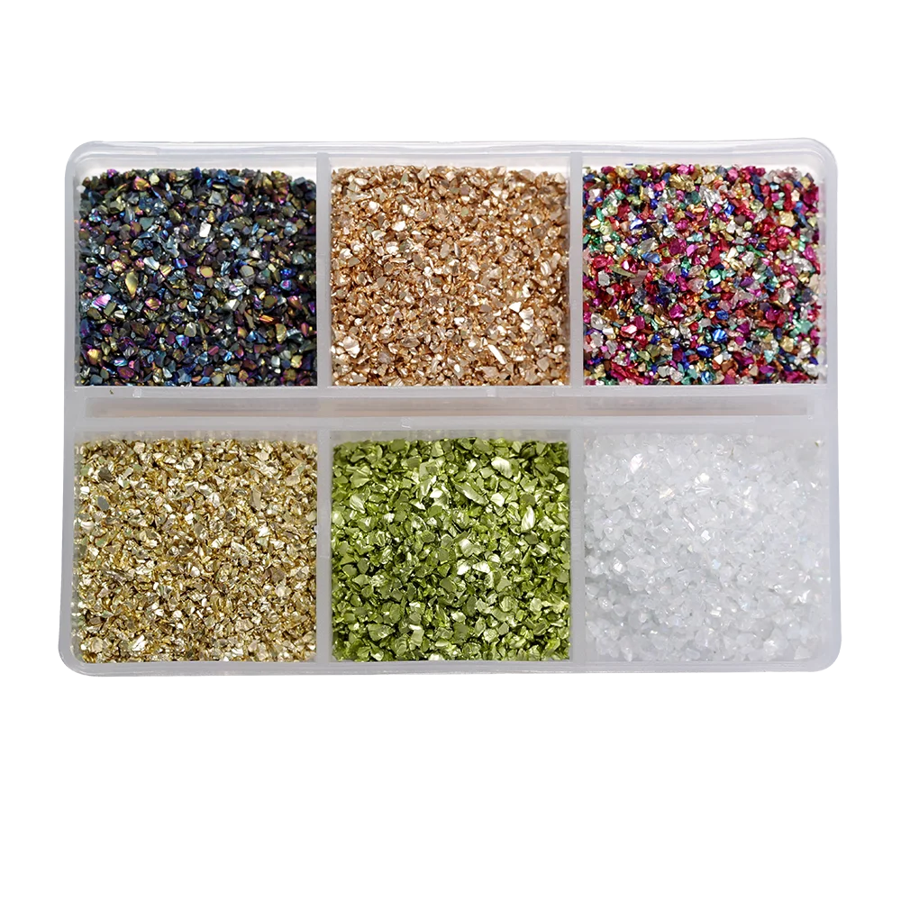 ELMAS Crushed Glass Stones for DIY Resin Crafts & Nail Art - Al Masam Stationery LLC
