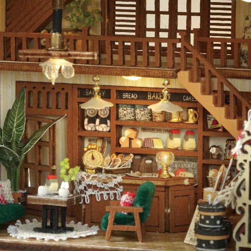 ELMAS Enchanting DIY Mini Dollhouse with LED Lights - Al Masam Stationery LLC