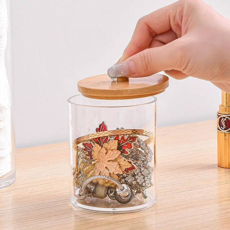 ELMAS Storage Organizer Holder Canister Jars for Cotton Rounds - Al Masam Stationery LLC