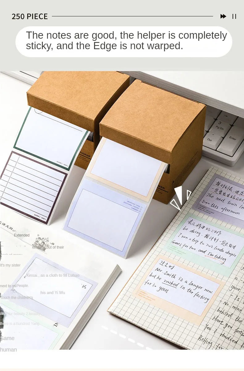 ELMAS 250Sheets Pull-out Sticky Notes Notepad Memo Pad - Al Masam Stationery LLC