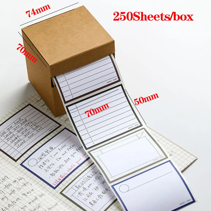 ELMAS 250Sheets Pull-out Sticky Notes Notepad Memo Pad - Al Masam Stationery LLC