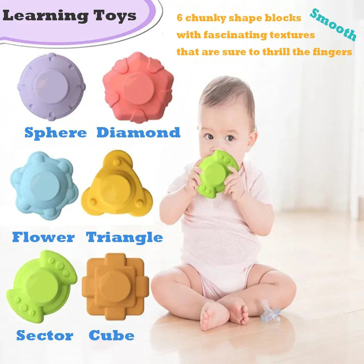 ELMAS Sensory Stacking Blocks for Baby Learning Fun - Al Masam Stationery LLC