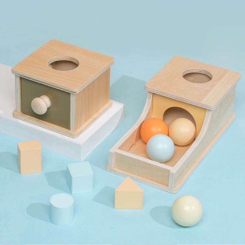 ELMAS Montessori Toys Wooden Object Permanence Box 5 in 1 - Al Masam Stationery LLC