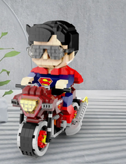 ELMAS Batman Mini Blocks Motorcycle 3D Puzzle Set