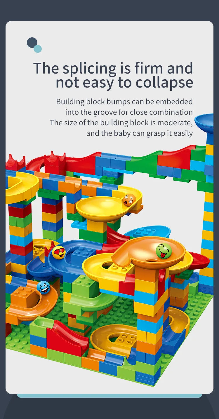 ELMAS Creative Marble Run Building Blocks Set - Al Masam Stationery LLC