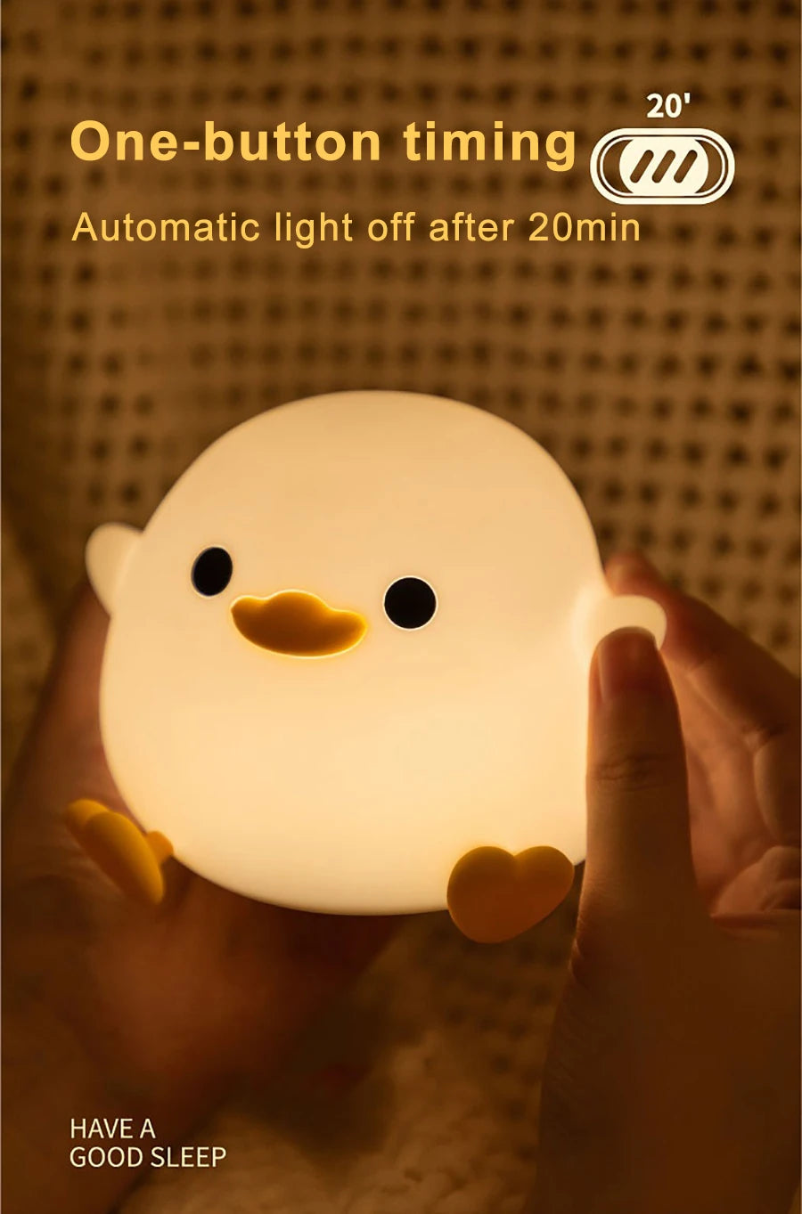 ELMAS Adorable Duck Kids Night Light with Timer & USB - Al Masam Stationery LLC