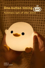 ELMAS Adorable Duck Kids Night Light with Timer & USB