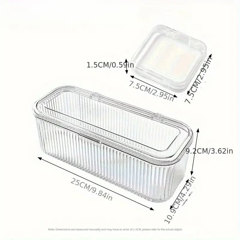 ELMAS Acrylic Nail Art Storage Box Set with Lid Sealed - Al Masam Stationery LLC