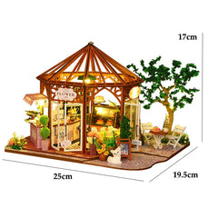 ELMAS Creative Wooden Mini Dollhouse DIY Kit