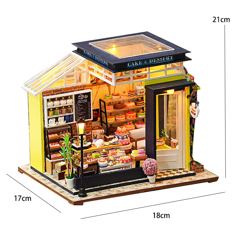 ELMAS Enchanting DIY Mini Dollhouse with LED Lights - Al Masam Stationery LLC