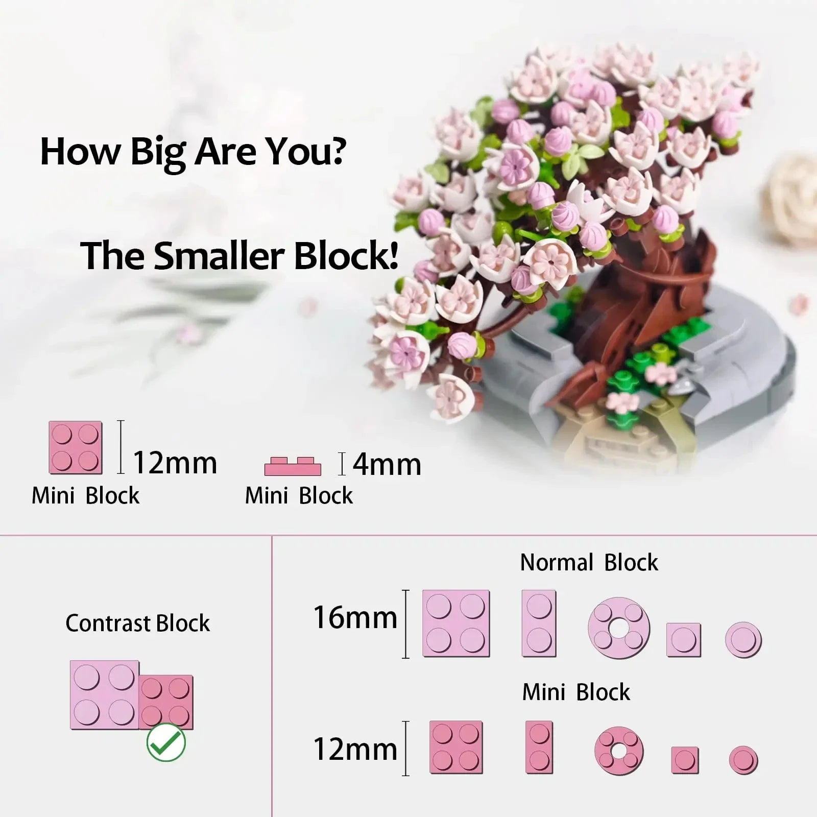 ELMAS Creative Cherry Blossom Building Block Set - Al Masam Stationery LLC