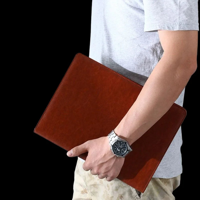 ELMAS Elegant PU Leather A4 Padfolio with Clips - Al Masam Stationery LLC