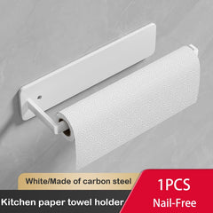 ELMAS Kitchen Paper Towel Holder Wall Mount Nail-Free Rack - Al Masam Stationery LLC