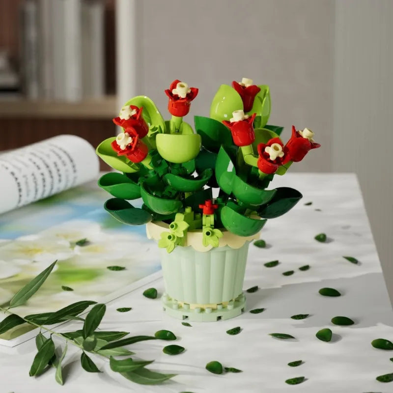 ELMAS DIY Flower Building Blocks - Creative Potted Decor - Al Masam Stationery LLC