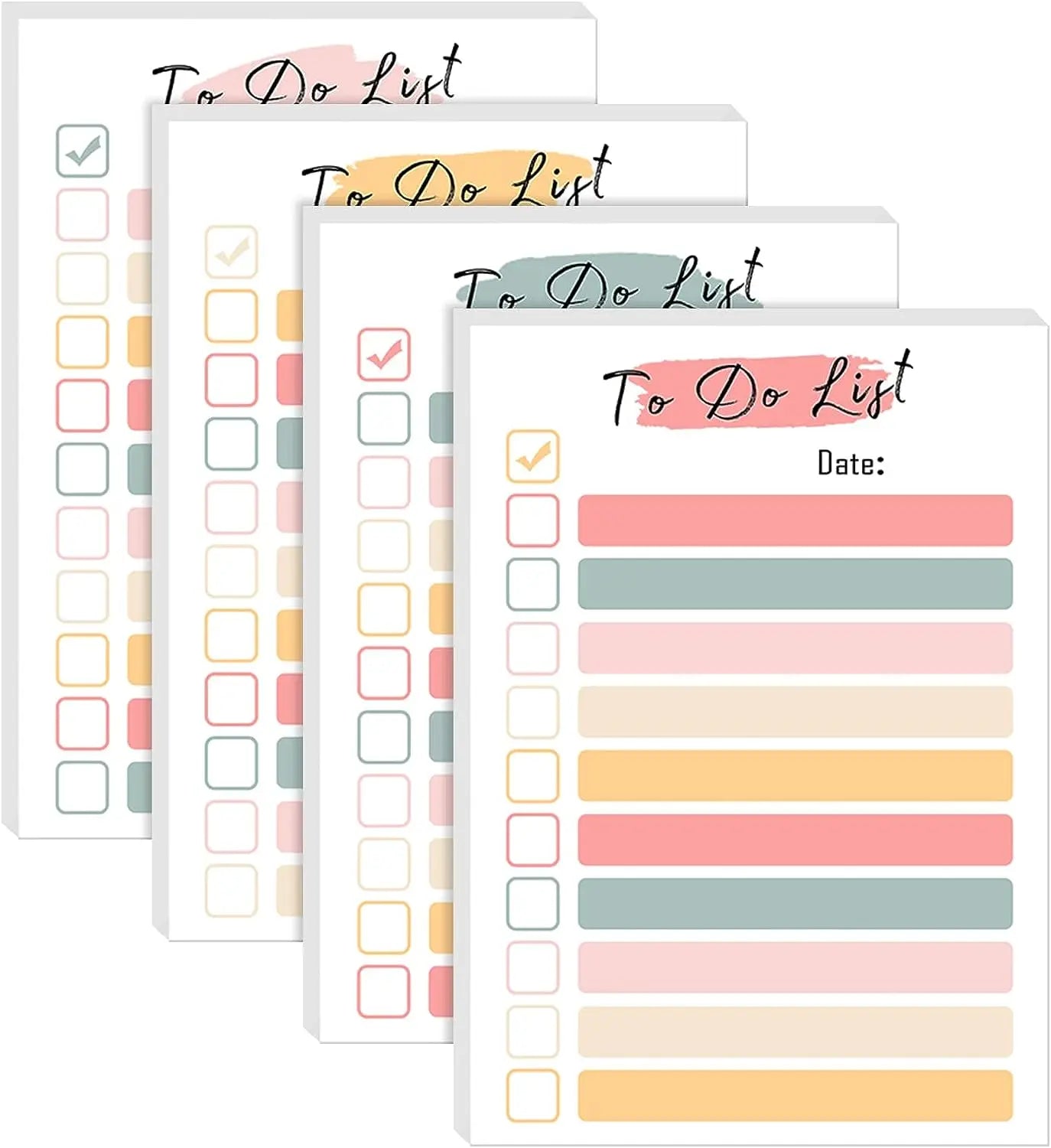 ELMAS 50 Sheets To Do List Notepad - Portable Daily Planner - Al Masam Stationery LLC