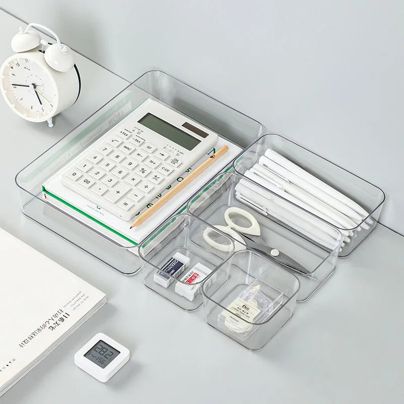 ELMAS Clear Multi-Purpose Storage Organizer Box - Al Masam Stationery LLC