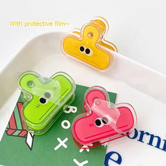 ELMAS Cute Face Acrylic Clips - 4pcs Colorful Set