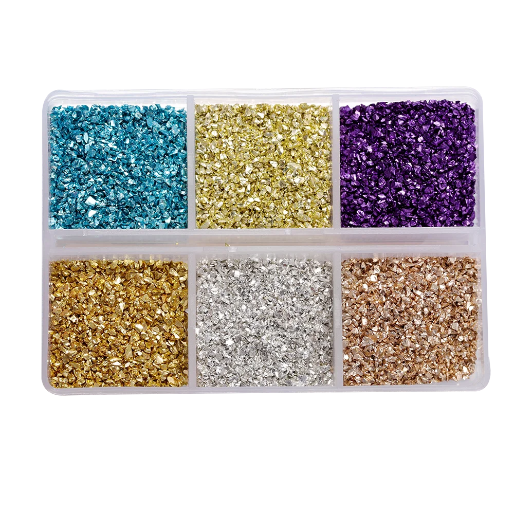 ELMAS Crushed Glass Stones for DIY Resin Crafts & Nail Art - Al Masam Stationery LLC