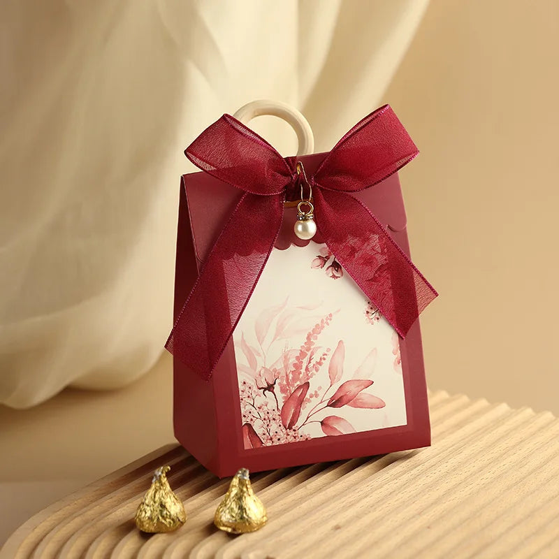 ELMAS Elegant 10/20/50Pcs Paper Gift Boxes With Ribbons - Al Masam Stationery LLC