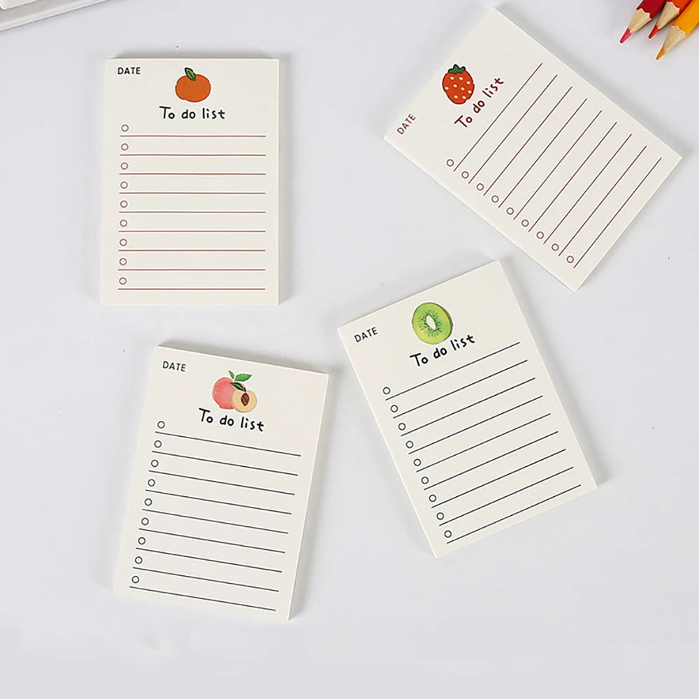 ELMAS Simple Memo Pad Tearable Kawaii Fruit Notes - Al Masam Stationery LLC