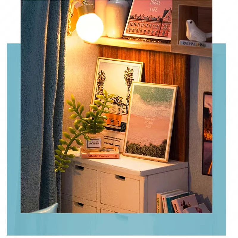 ELMAS Creative Mini Dollhouse 3D Puzzle Kit for Home Decor - Al Masam Stationery LLC