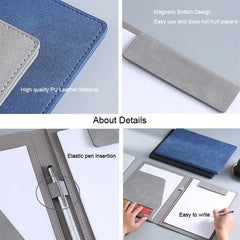 ELMAS A4 Executive Leather Padfolio Organizer Folder