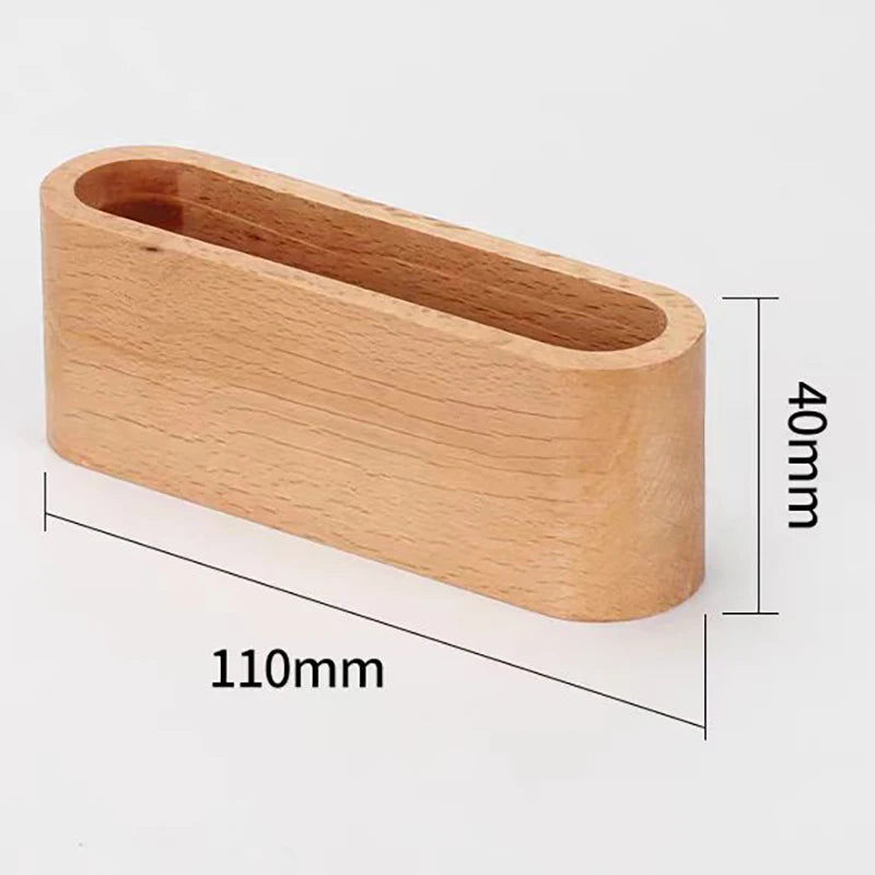 ELMAS Wooden Business Card Holder with Pen & Memo Stand - Al Masam Stationery LLC