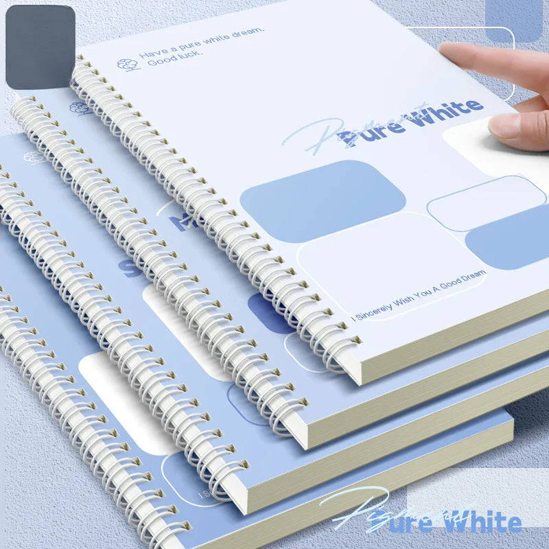 ELMAS A5 Coil Notebook Simple Blue Cute Notebook for Students - Al Masam Stationery LLC
