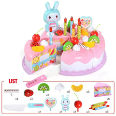 ELMAS Fun 37Pcs DIY Birthday Cake & Fruit Playset