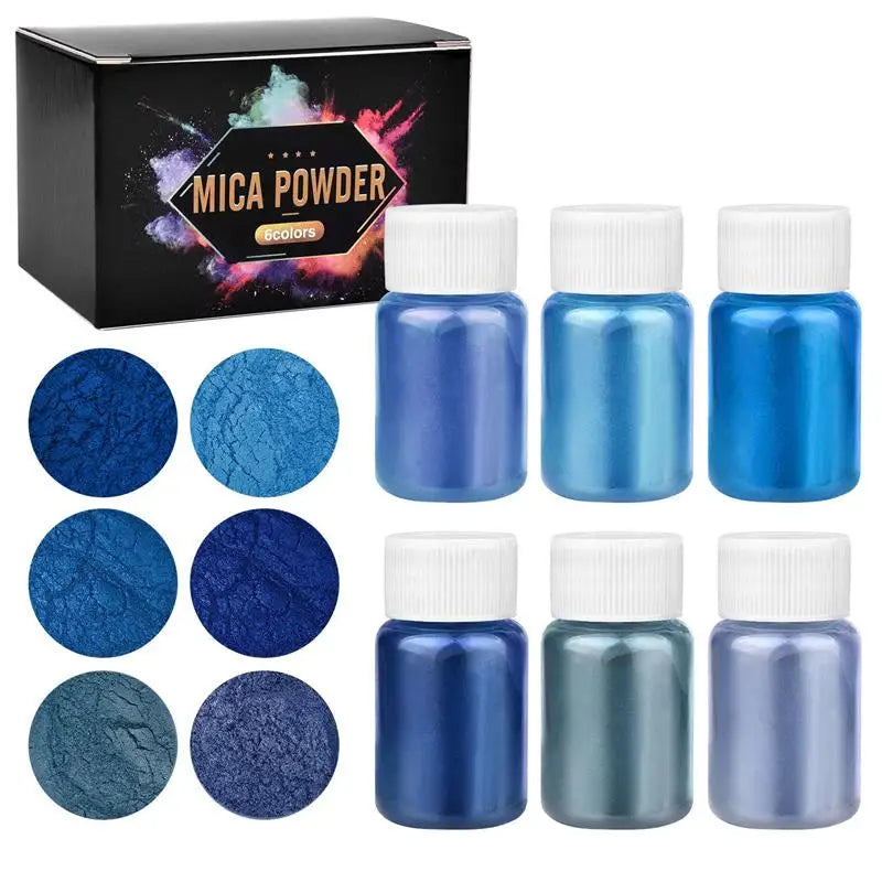 ELMAS 6 Color Pearl Powder Pigment for Epoxy Resin Crafts - Al Masam Stationery LLC