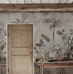 ELMAS Custom French Retro Rainforest Wallpaper Mural - Al Masam Stationery LLC