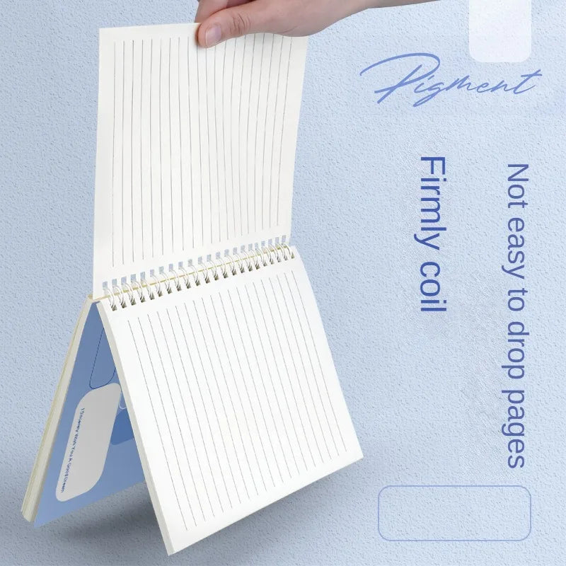 ELMAS A5 Coil Notebook Simple Blue Cute Notebook for Students - Al Masam Stationery LLC