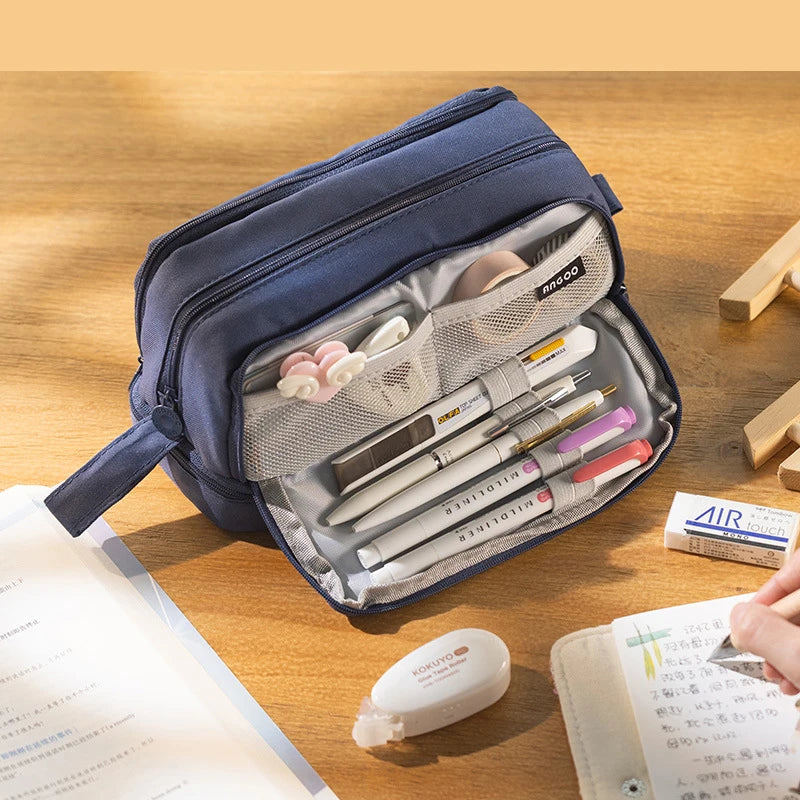 ELMAS Stylish Purple 3/4 Compartment Pencil Case for Kids - Al Masam Stationery LLC